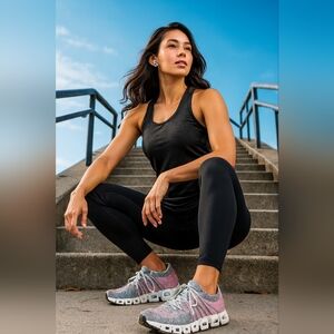 Aleader Womens Hydro Light Knit Pink/Gray Energycloud Running Shoes Sz10